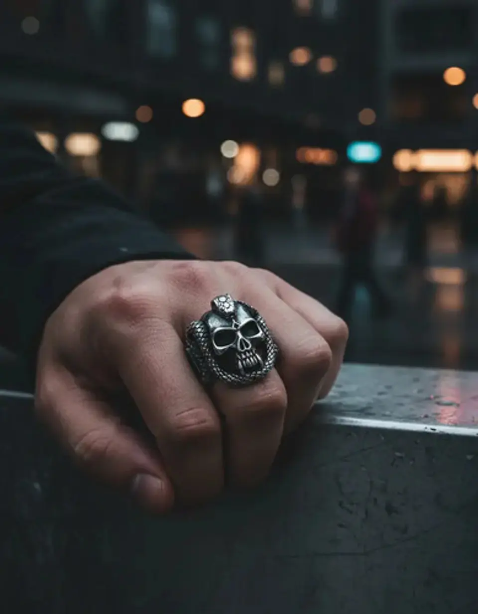 Anillo Cráneo Calavera Color Plata Acero Inoxidable Hombre 6
