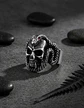 Anillo Cráneo Calavera Color Plata Acero Inoxidable Hombre - Miniatura 8