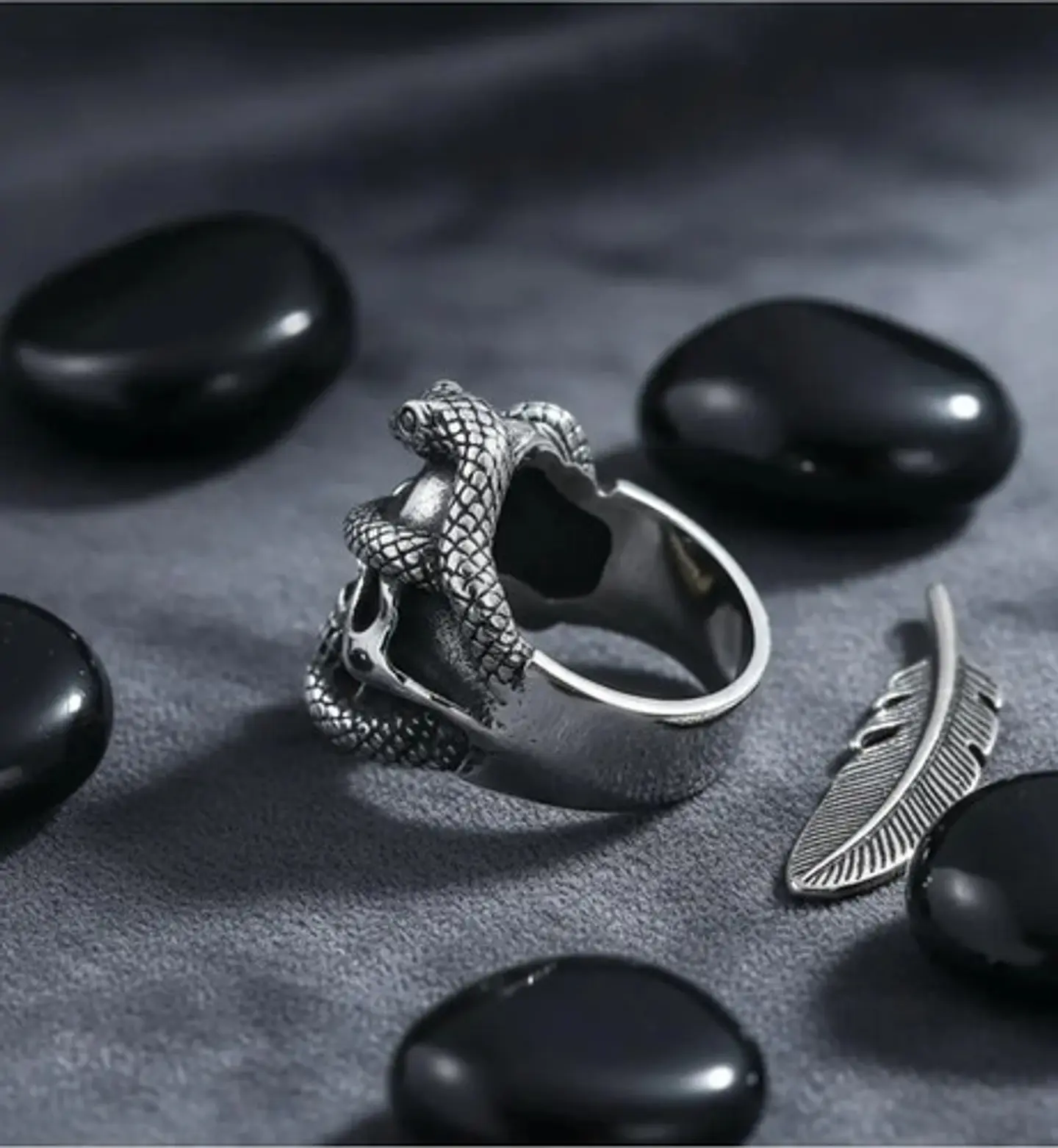 Anillo Cráneo Calavera Color Plata Acero Inoxidable Hombre 10