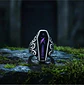 Anillo Ataul Vampiro Cráneo Plata Acero Inoxidable Hombre - Miniatura 7