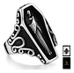 Anillo Ataul Vampiro Cráneo Plata Acero Inoxidable Hombre - Miniatura 9