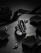 Anillo Ataul Vampiro Cráneo Plata Acero Inoxidable Hombre - Miniatura 14