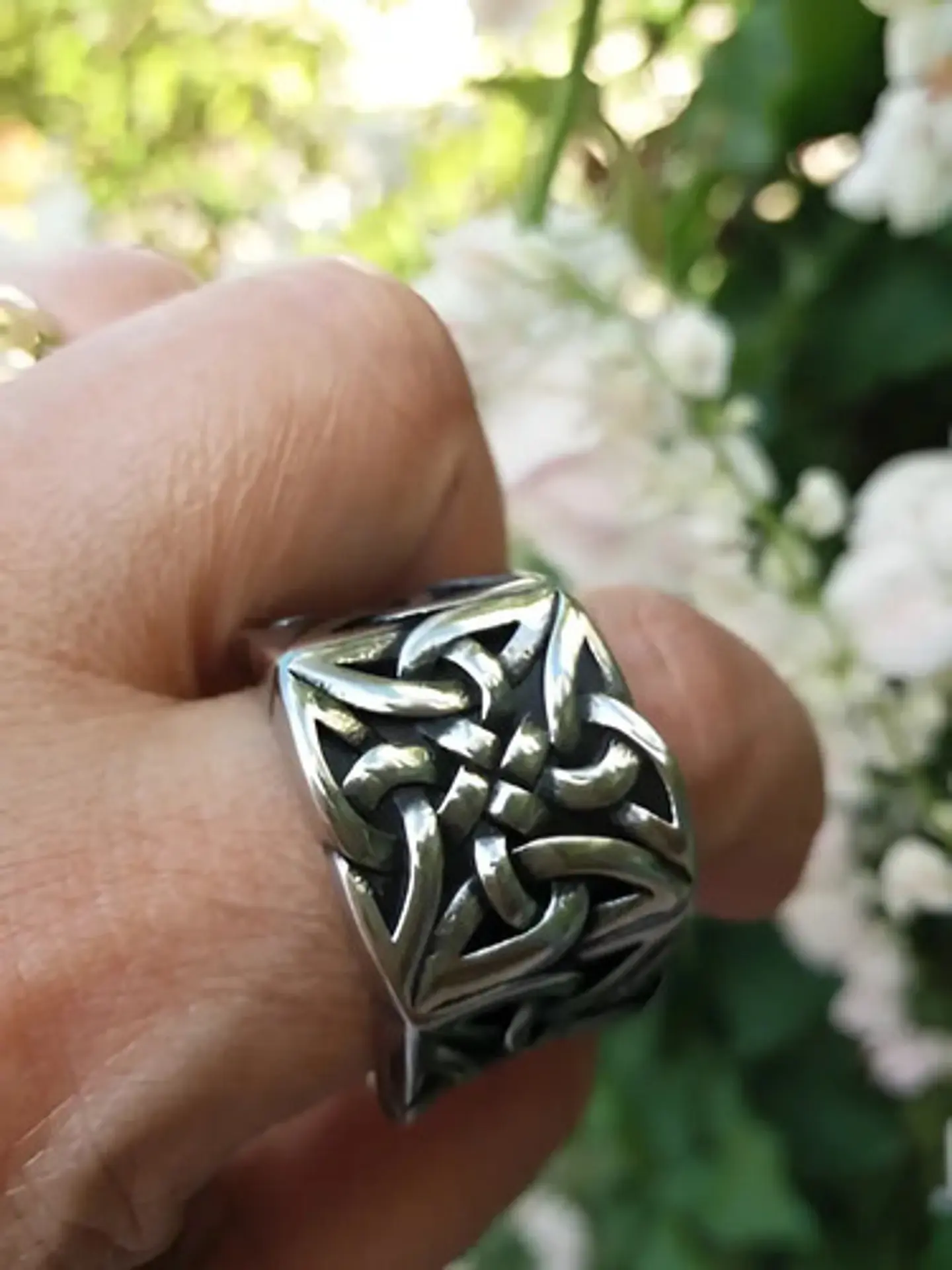 Anillo Color Plata Vikingo Nórdico Acero Inoxidable Hombre 3