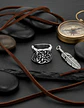 Anillo Color Plata Vikingo Nórdico Acero Inoxidable Hombre - Miniatura 7
