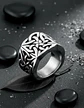 Anillo Color Plata Vikingo Nórdico Acero Inoxidable Hombre - Miniatura 8