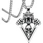 Collar Acero Inoxidable Cráneo Calavera Vikingo Tigre Hombre Plateado - Miniatura 1