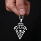 Collar Acero Inoxidable Cráneo Calavera Vikingo Tigre Hombre Plateado - Miniatura 4