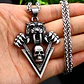 Collar Acero Inoxidable Cráneo Calavera Vikingo Tigre Hombre Plateado - Miniatura 8