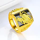 Anillo Ajustable Color Oro Hip Hop Dragón Para Hombre Mujer - Miniatura 2