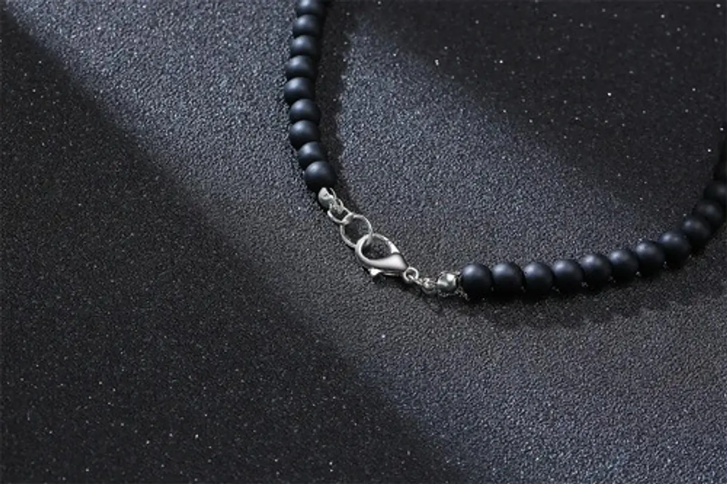Collar Piedras Ojo De Tigre Hematitas Magnética Para Hombre 3