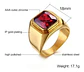 Anillo Color Negro Piedra Cz Clásico Acero Inoxidable Hombre - Miniatura 2