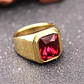 Anillo Color Negro Piedra Cz Clásico Acero Inoxidable Hombre - Miniatura 5