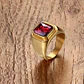 Anillo Color Negro Piedra Cz Clásico Acero Inoxidable Hombre - Miniatura 6