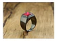 Anillo Color Negro Piedra Cz Clásico Acero Inoxidable Hombre - Miniatura 15