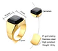 Anillo Color Negro Piedra Cz Clásico Acero Inoxidable Hombre - Miniatura 28