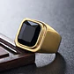 Anillo Color Negro Piedra Cz Clásico Acero Inoxidable Hombre - Miniatura 29