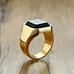 Anillo Color Negro Piedra Cz Clásico Acero Inoxidable Hombre - Miniatura 33