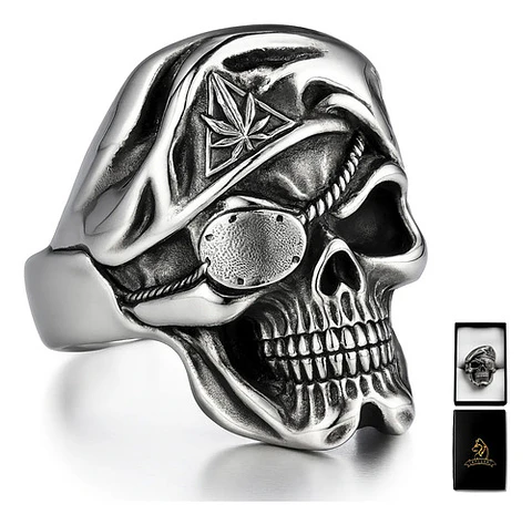 Anillo Cráneo Skull Militar Soldado Acero Inoxidable Hombre