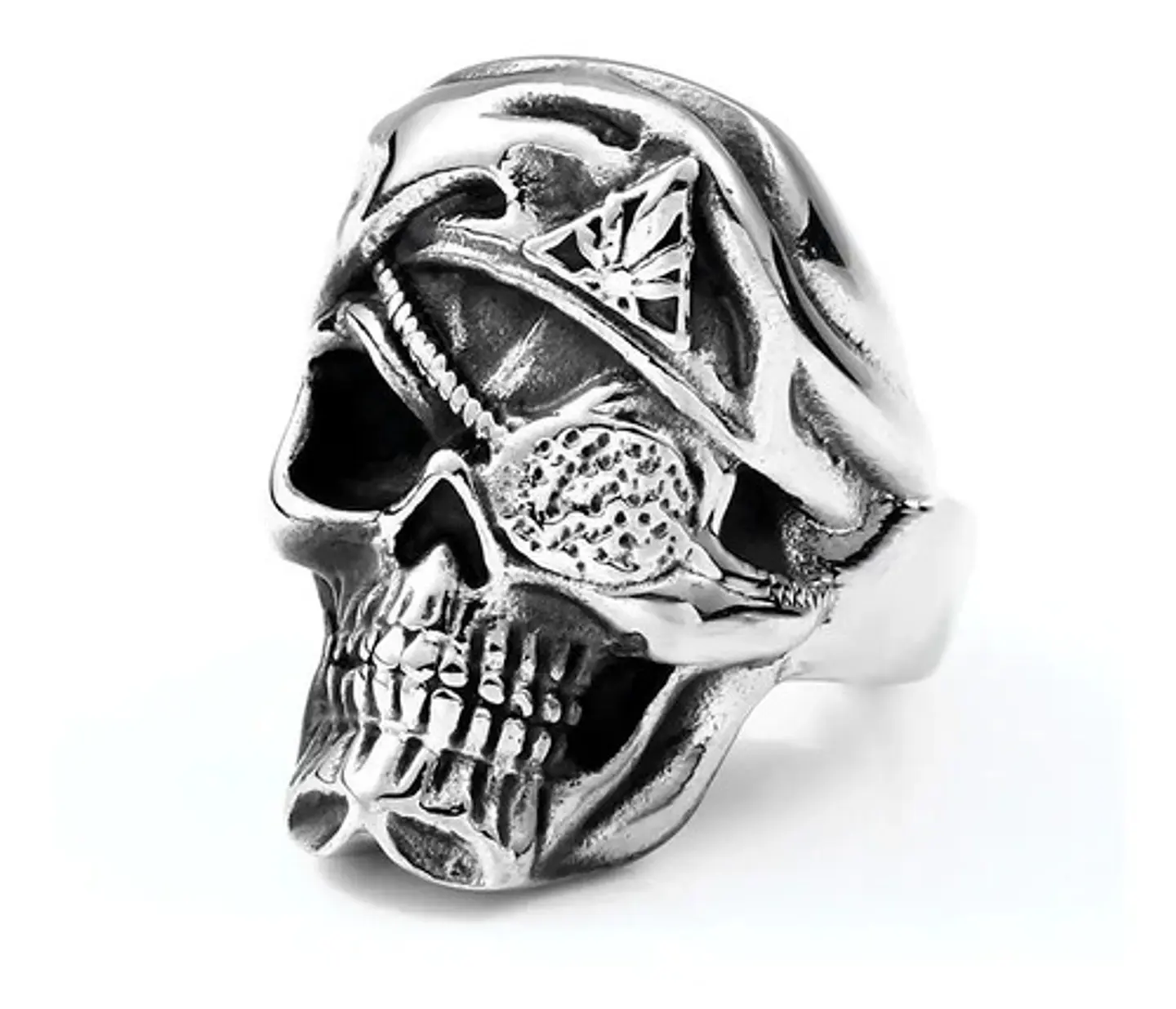 Anillo Cráneo Skull Militar Soldado Acero Inoxidable Hombre 2