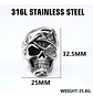Anillo Cráneo Skull Militar Soldado Acero Inoxidable Hombre - Miniatura 3