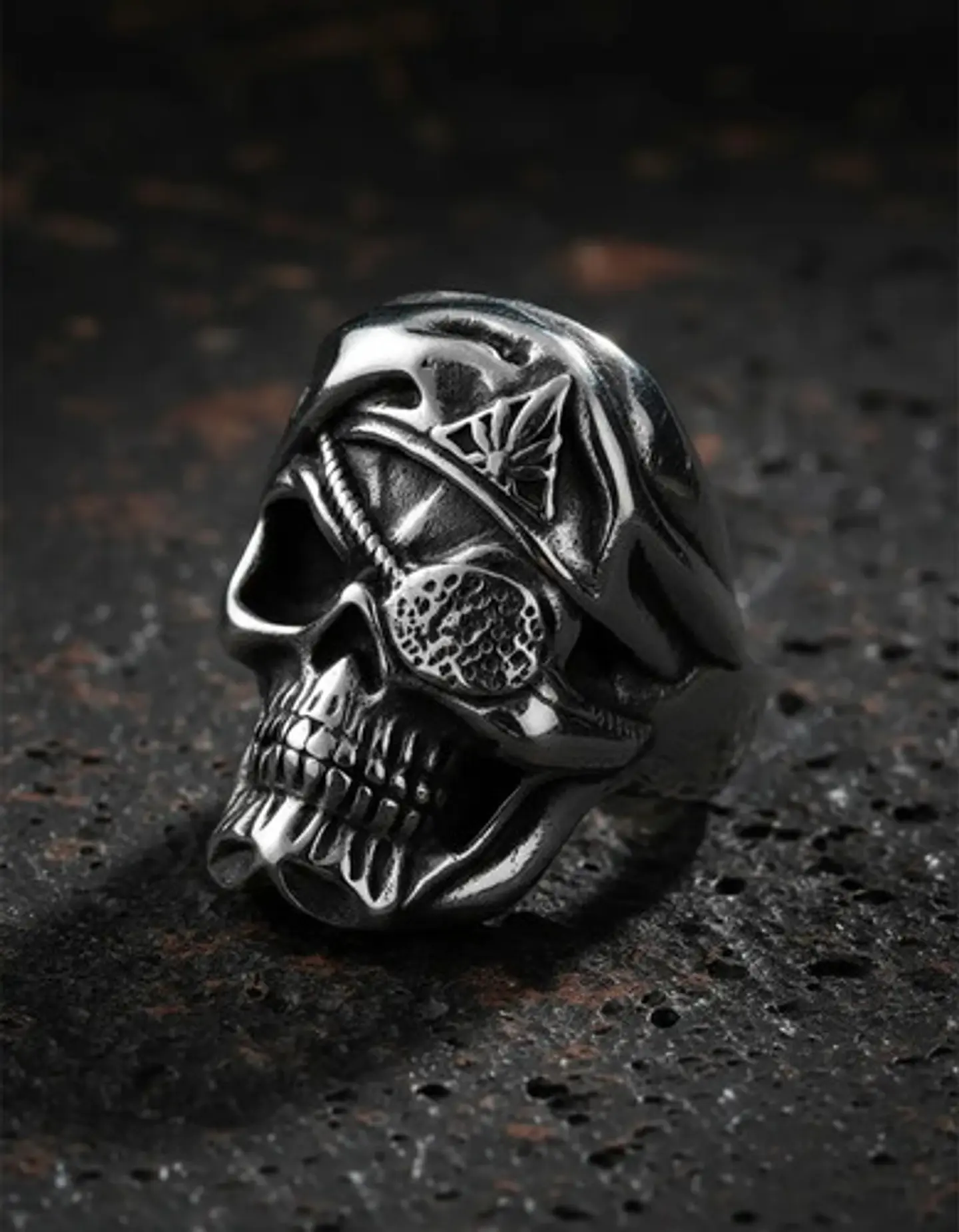Anillo Cráneo Skull Militar Soldado Acero Inoxidable Hombre 7