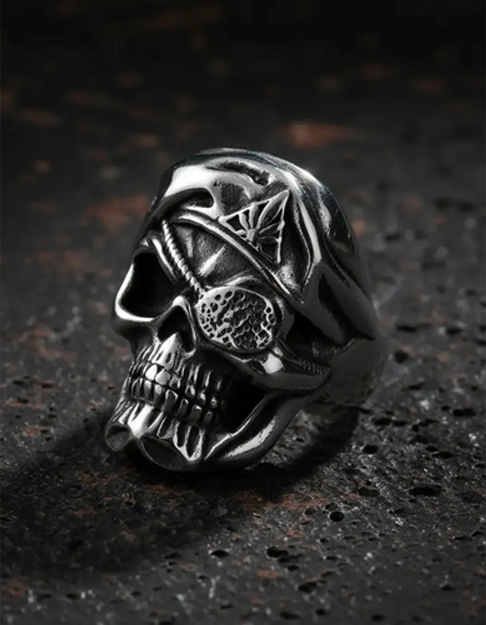 Anillo Cráneo Skull Militar Soldado Acero Inoxidable Hombre 7