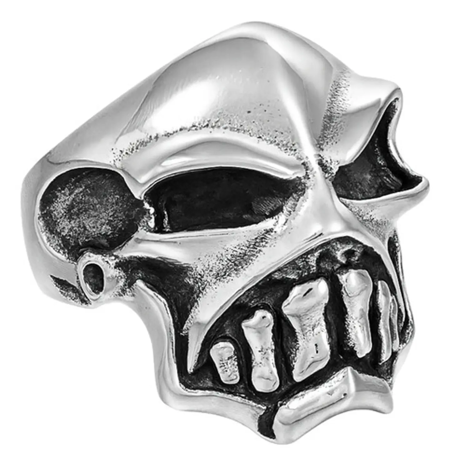 Anillo Cráneo Skull Militar Soldado Acero Inoxidable Hombre 10
