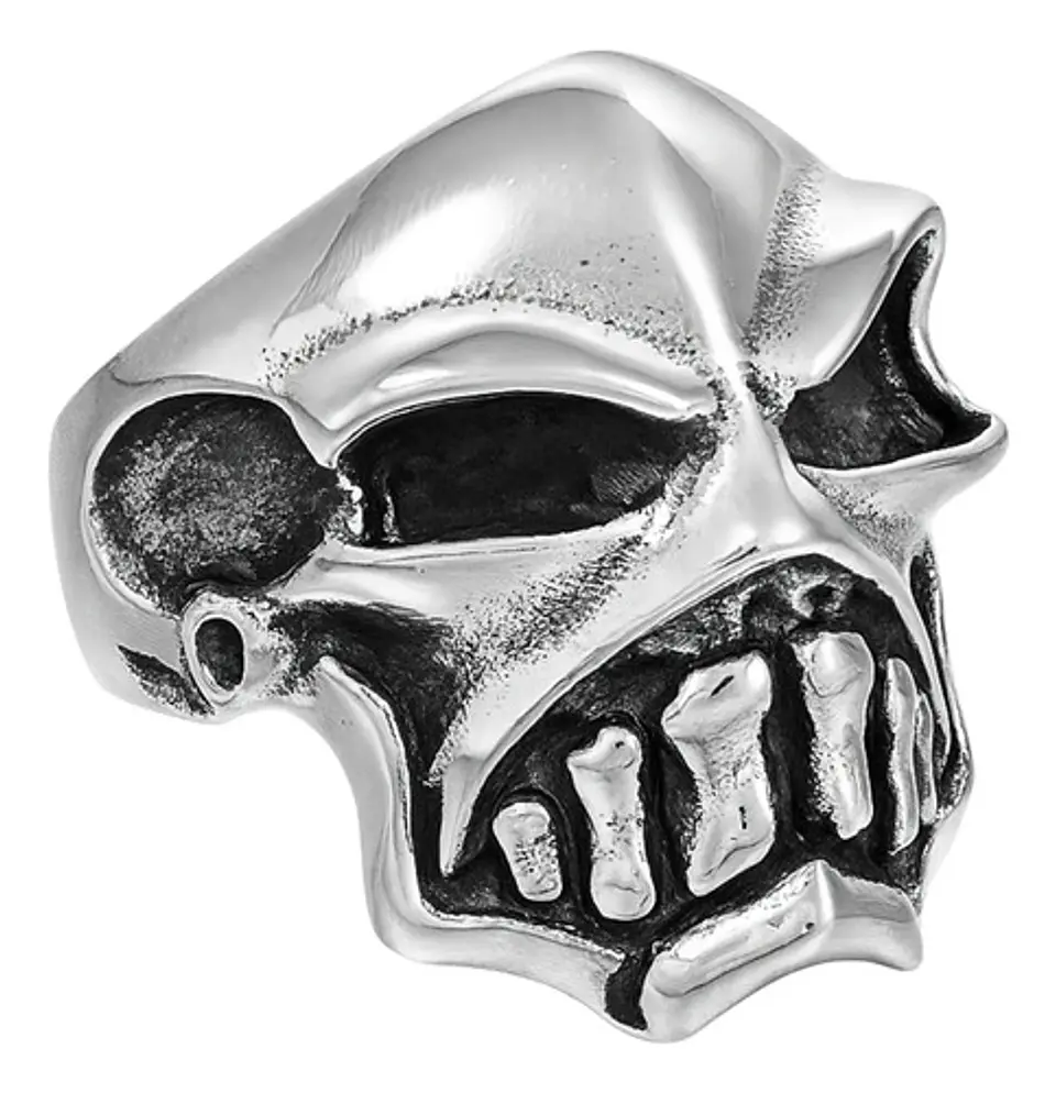 Anillo Cráneo Skull Militar Soldado Acero Inoxidable Hombre 10