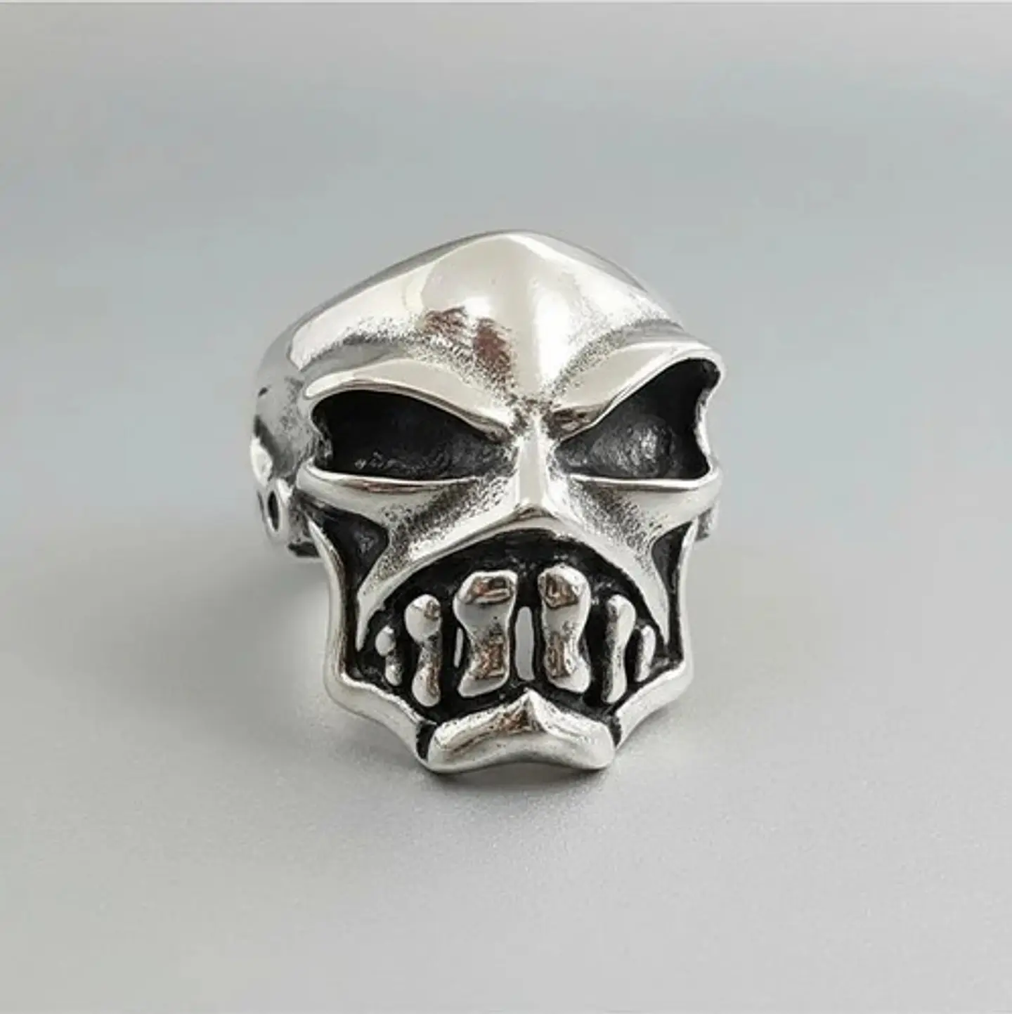 Anillo Cráneo Skull Militar Soldado Acero Inoxidable Hombre 11