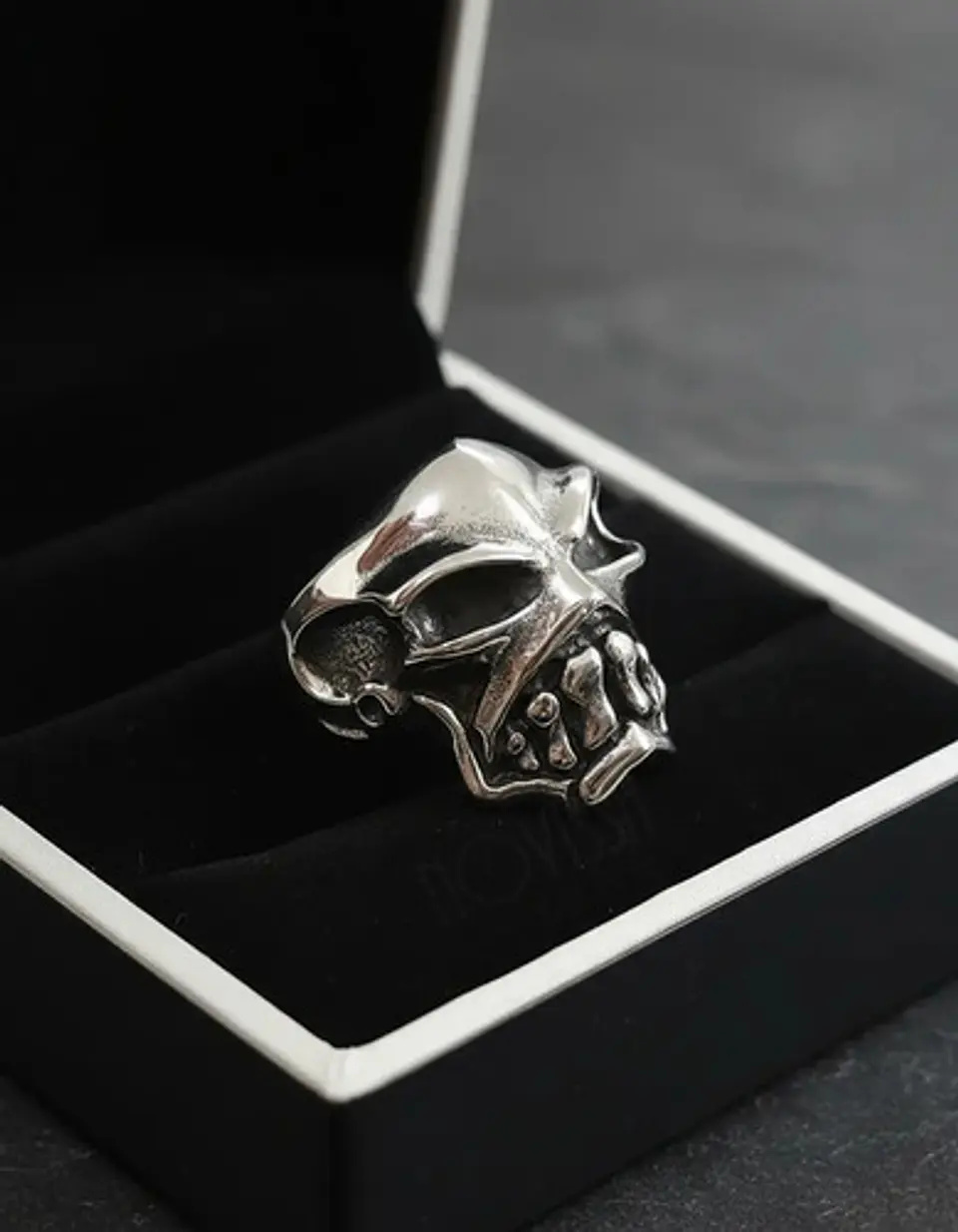 Anillo Cráneo Skull Militar Soldado Acero Inoxidable Hombre 12
