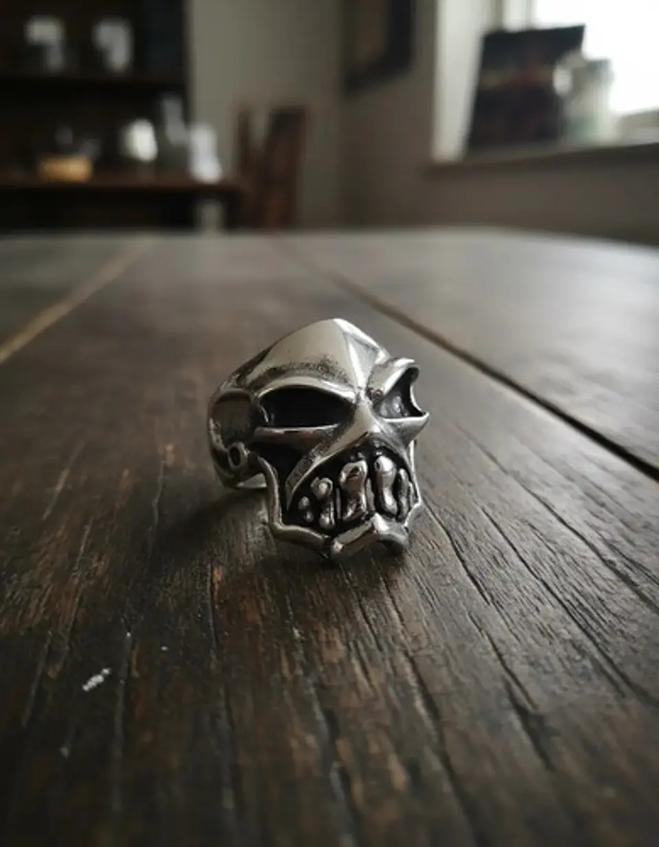 Anillo Cráneo Skull Militar Soldado Acero Inoxidable Hombre 14
