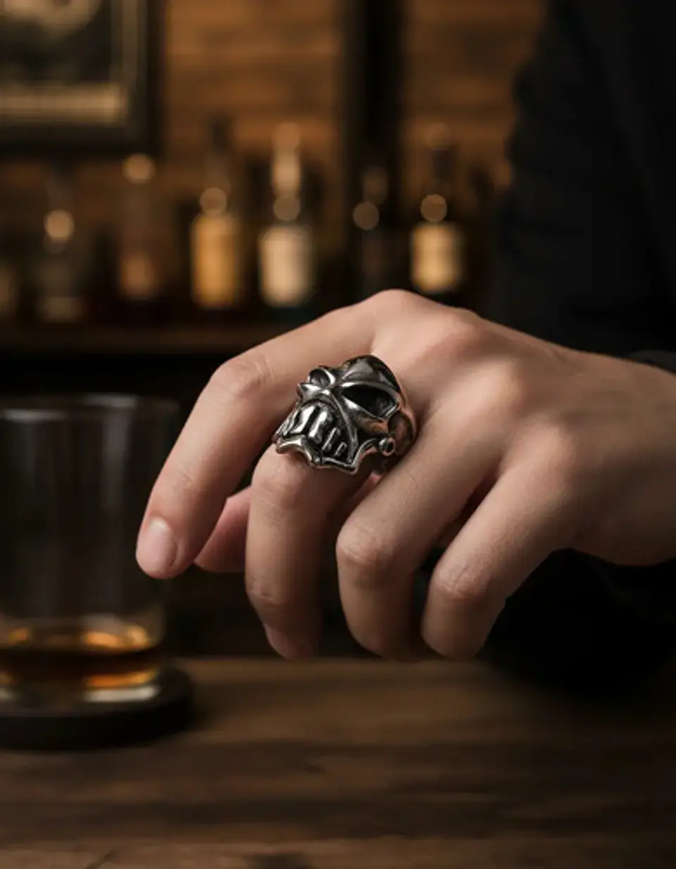 Anillo Cráneo Skull Militar Soldado Acero Inoxidable Hombre 17