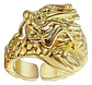 Anillo Ajustable Color Oro Hip Hop Forma Dragón Hombre Mujer - Miniatura 1