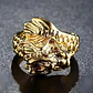Anillo Ajustable Color Oro Hip Hop Forma Dragón Hombre Mujer - Miniatura 5