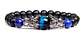 Pulsera Manilla Piedras Volcánicas Dragón Elástico Hombre - Miniatura 1
