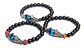Pulsera Manilla Piedras Volcánicas Dragón Elástico Hombre - Miniatura 3