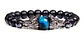 Pulsera Manilla Piedras Volcánicas Dragón Elástico Hombre - Miniatura 4