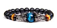Pulsera Manilla Piedras Volcánicas Dragón Elástico Hombre - Miniatura 6
