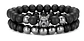 Pulsera Manilla Brazalete Piedras Naturales Lobo Para Hombre - Miniatura 1