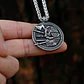 Collar Doble Cara Vikingo Odin Runas Acero Inoxidable Hombre Plateado - Miniatura 4