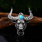 Collar Para Hombre Con Dije Minotauro De Acero Color Plata - Miniatura 8