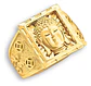 Anillo Ajustable Color Oro Budismo Buda Tallado Para Hombre - Miniatura 2