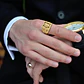 Anillo Ajustable Color Oro Budismo Buda Tallado Para Hombre - Miniatura 5