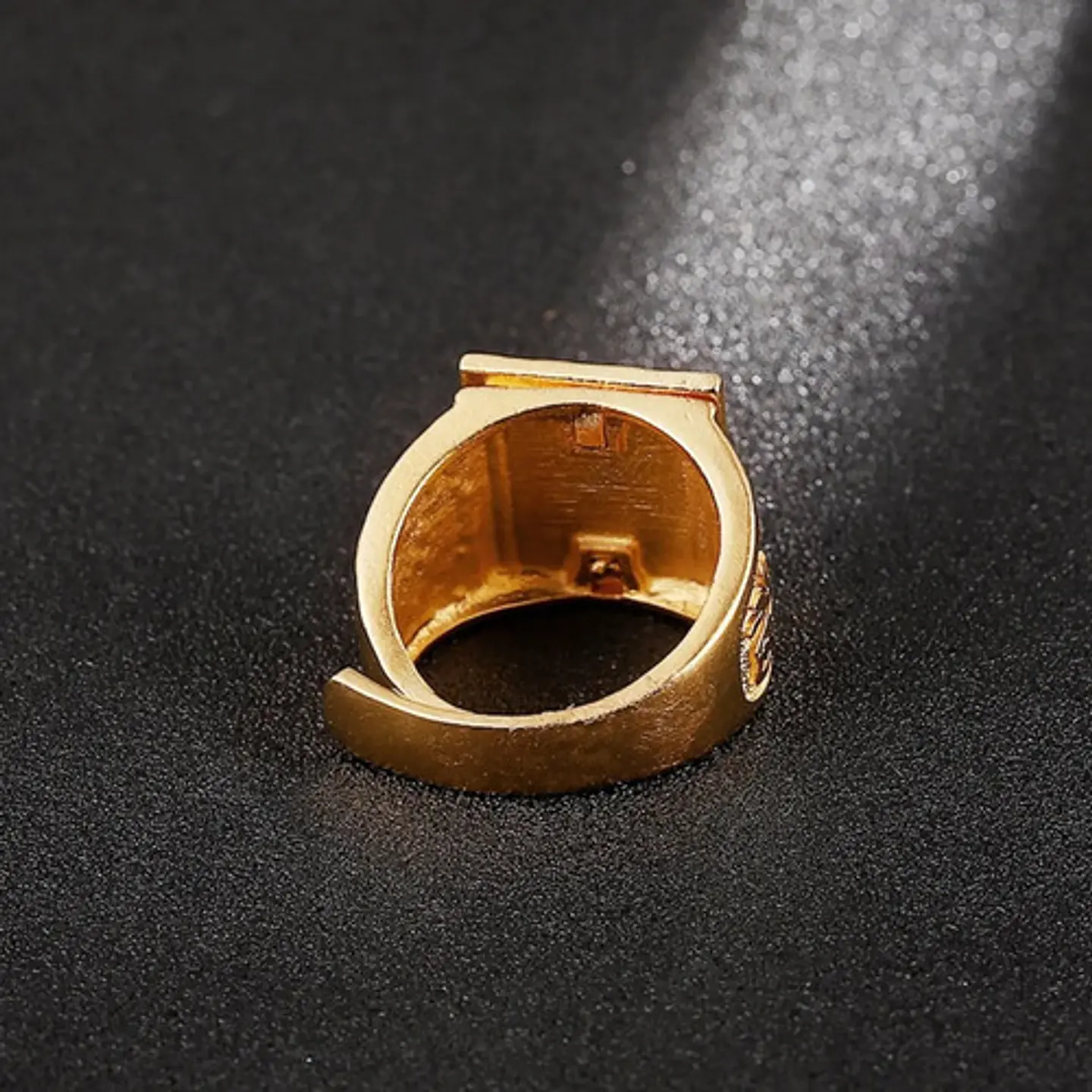 Anillo Ajustable Color Oro Budismo Buda Tallado Para Hombre 7