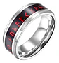 Anillo Mágico Runas Color Plata Acero Inoxidable Para Hombre - Miniatura 1