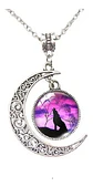 Collar Lobo Vikingo Nórdico Luna Color Plata Mujer Y Hombre - Miniatura 1
