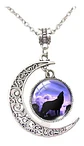 Collar Lobo Vikingo Nórdico Luna Color Plata Mujer Y Hombre - Miniatura 6
