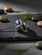 Anillo Color Plata Vikingo Lobo Odin Acero Inoxidable Hombre - Miniatura 7