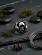 Anillo Color Plata Vikingo Lobo Odin Acero Inoxidable Hombre - Miniatura 9