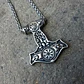 Collar Vikingo De Acero Para Hombres Dije Thor Mjölni Lobos - Miniatura 7